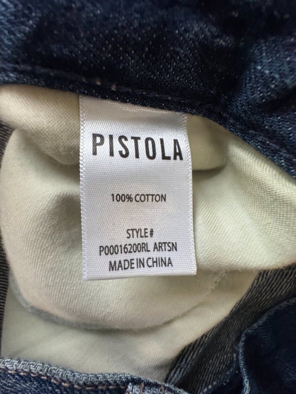Pistola Lexi Mid Rise Bowed Barrel Leg Straight Jeans Women's 33 Color Artisian - Picture 6 of 6